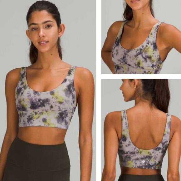 LULULEMON Align Reversible Bra Size 4 Radial Tie Dye Mauve Grey Multi - Picture 1 of 9